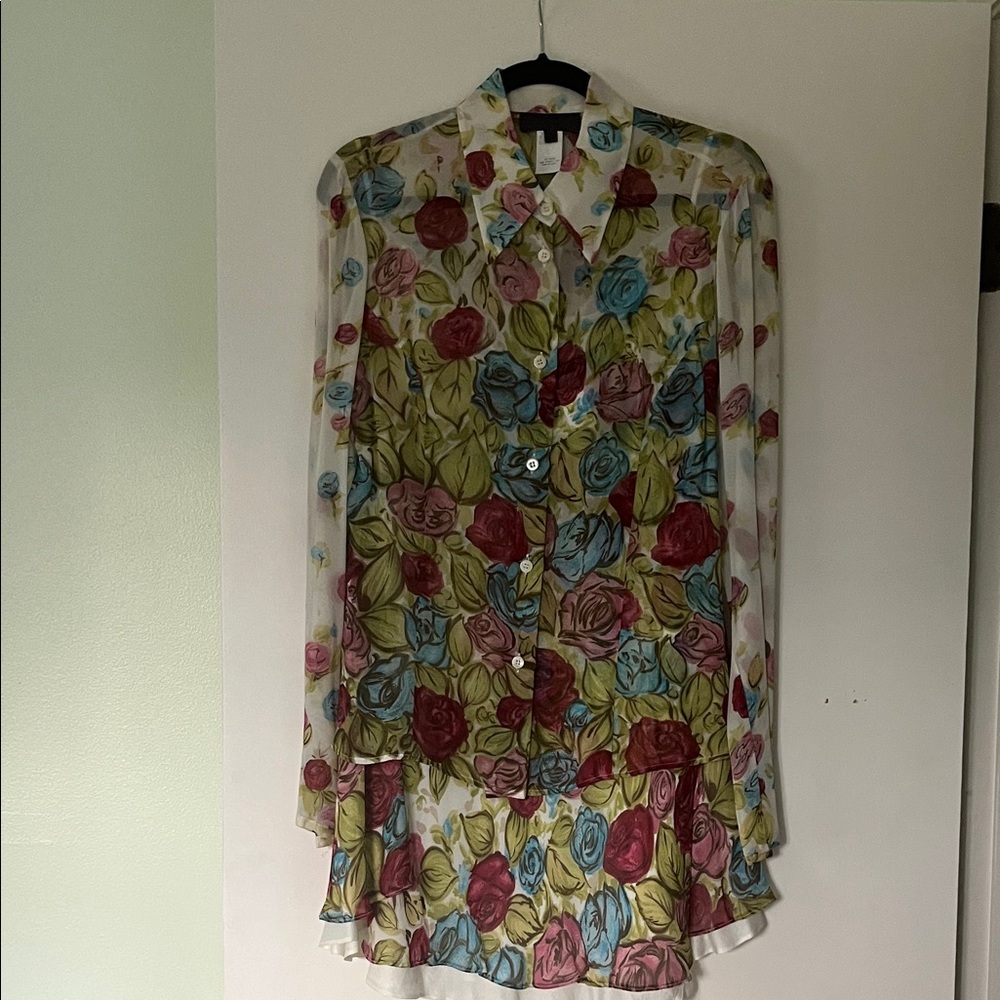 Les Copains Floral Viscose 2pc skirt suit